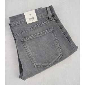 Agolde Skinny Relaxed Fit Jeans Mens‎ 33 Bedford Gray Distressed Stretch NWT
